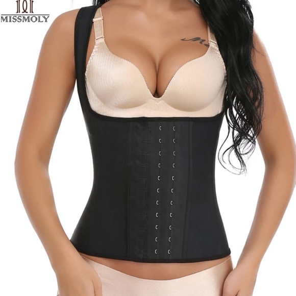 Other - BLACK VEST CORSET LATEX WAIST TRAINER